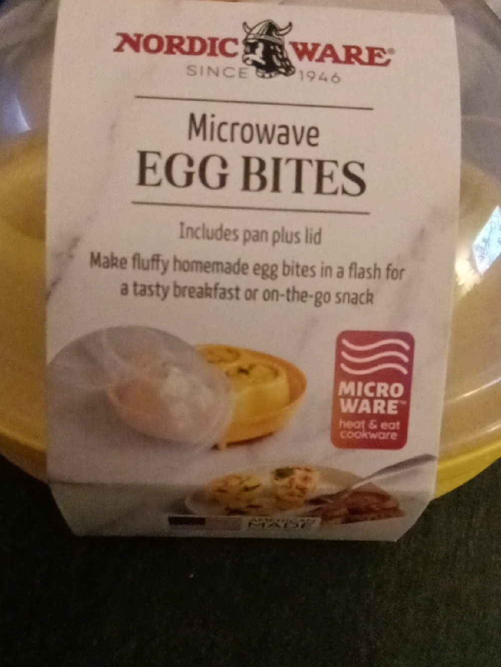 Nordic Ware Yellow Microwave Egg Bites Maker with Lid